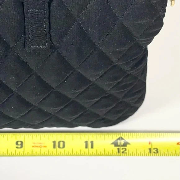 Vera Bradley Black Quilted Shoulder Handbag Tote – Everyday Classic Bag - Picture 3 of 10